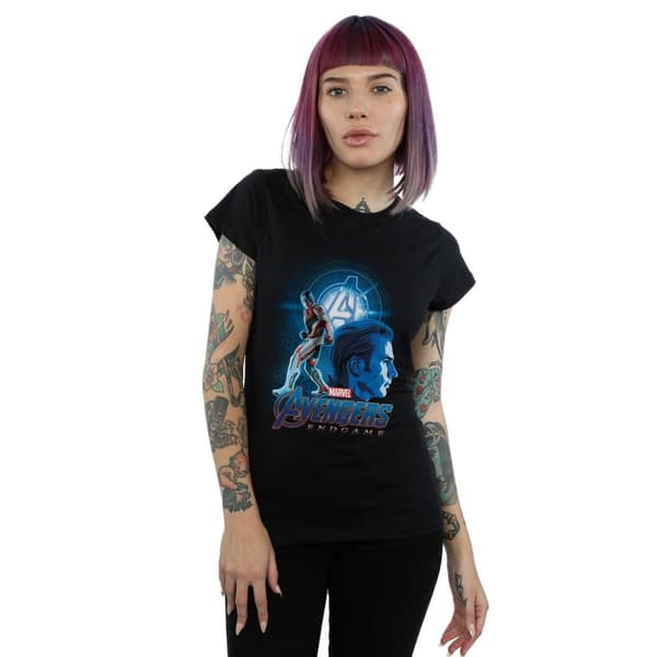 Marvel Womens/Ladies Avengers Endgame Captain America Team Suit Cotton T-Shirt