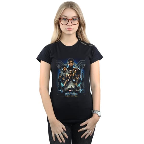 Marvel Dam/Tjej - Black Panther - Filmaffisch - Bomulls-T-shirt