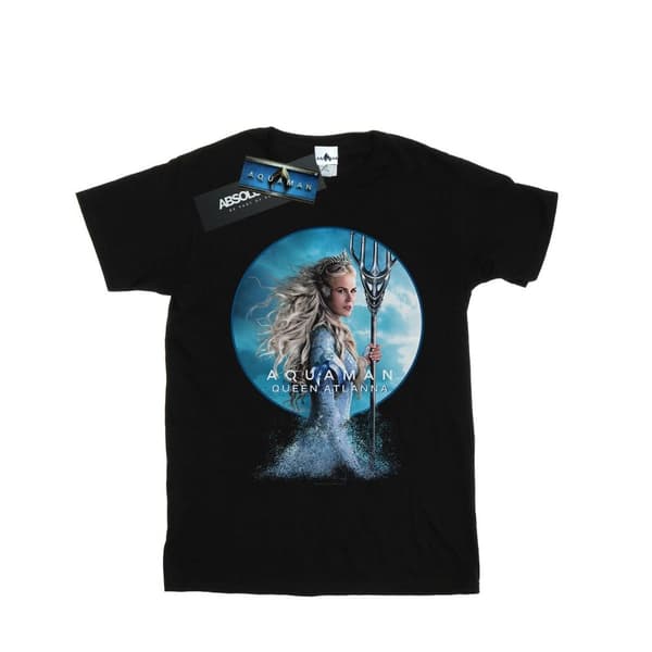 DC Comics Womens/Ladies Aquaman Queen Atlanna Cotton Boyfriend T-Shirt Black XL