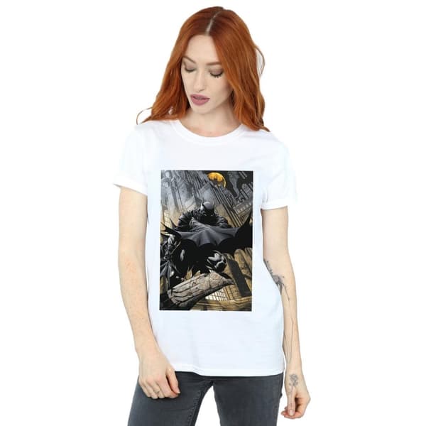 DC Comics Dam/kvinnor Batman Night Gotham City Boyfriend T-shirt i bomull