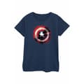 Miniatyrbild 1 av 3: Marvel Dam/Tjej Avengers Captain America Art Shield Bomulls-T-shirt