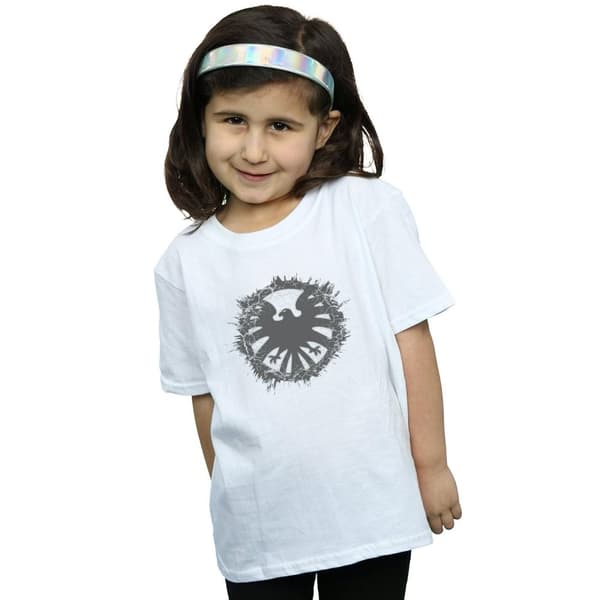 Marvel Girls Agents Of SHIELD Brushed Logo Cotton T-Shirt