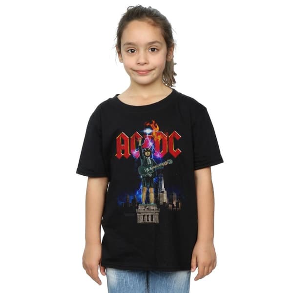 AC/DC T-shirt i bomull från Angus NYC för flickor