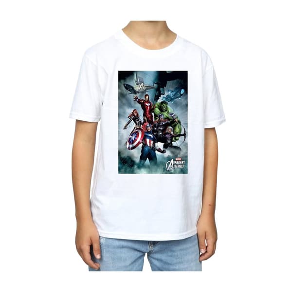 Marvel Pojkar Avengers Assemble Team Montage T-shirt