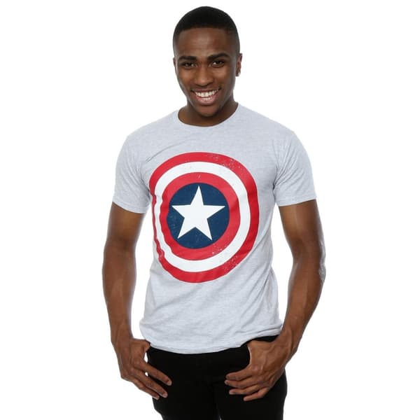 Marvel T-shirt med sköld från Captain America för herrar