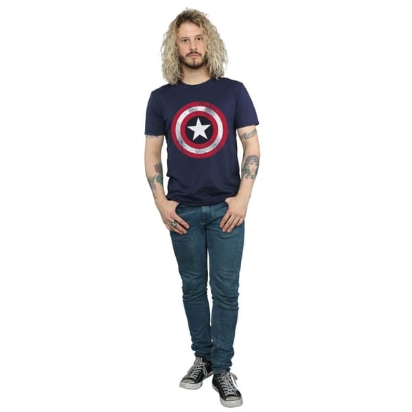 Marvel T-shirt med sköld från Captain America för herrar