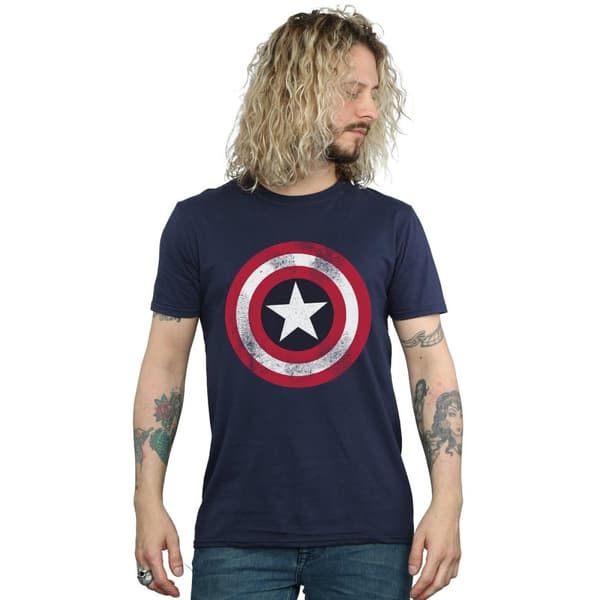 Marvel T-shirt med sköld från Captain America för herrar