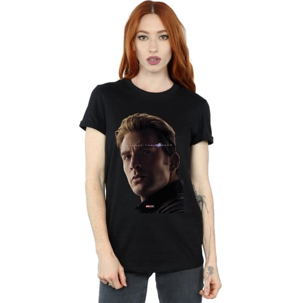 Marvel Dam / Dam Avengers Endgame Avenge The Fallen Captain America Bomull Boyfriend T-shirt