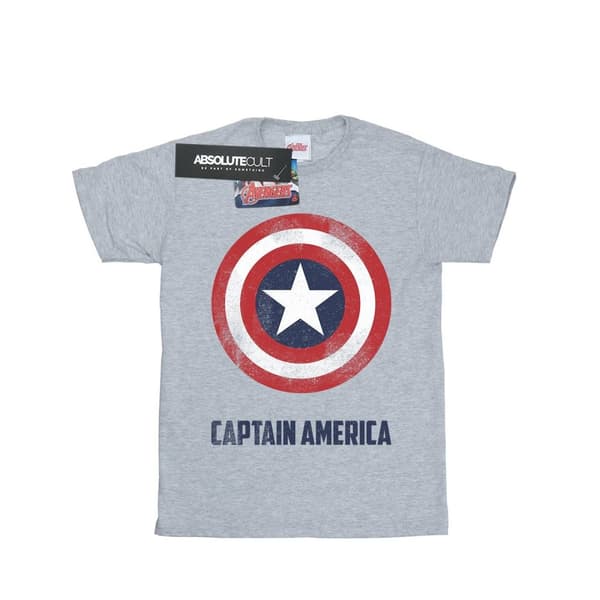 Marvel T-shirt med sköldtext från Captain America för pojkar