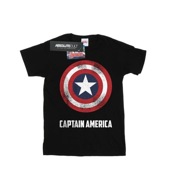 Marvel T-shirt med sköldtext från Captain America för pojkar