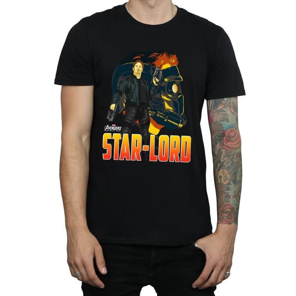 Marvel Mens Avengers Infinity War Star Lord Character T-shirt