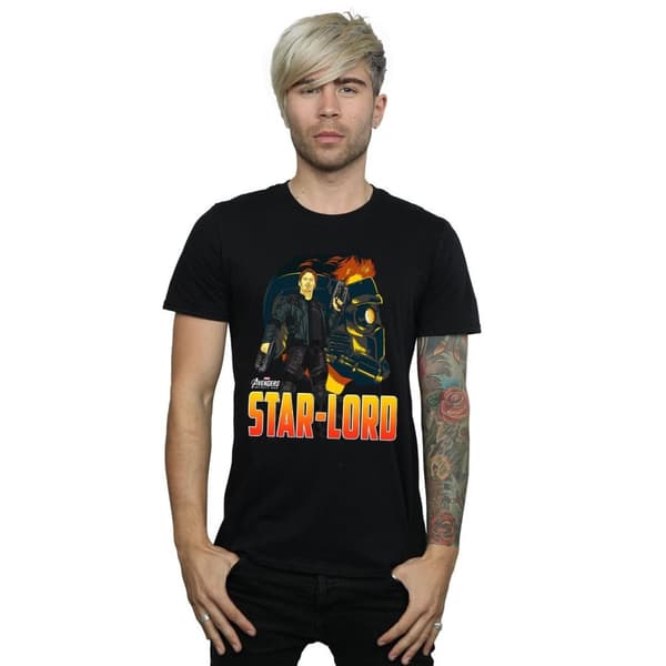 Marvel Mens Avengers Infinity War Star Lord Character T-shirt