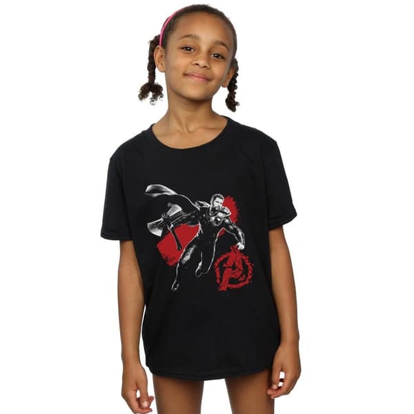 Marvel Girls Avengers Endgame Mono Thor Cotton T-Shirt