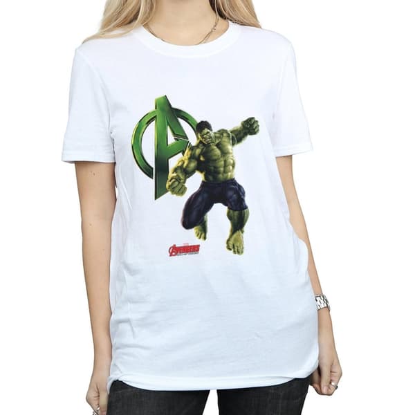 Marvel Womens/Ladies Hulk Pose Cotton Boyfriend T-Shirt