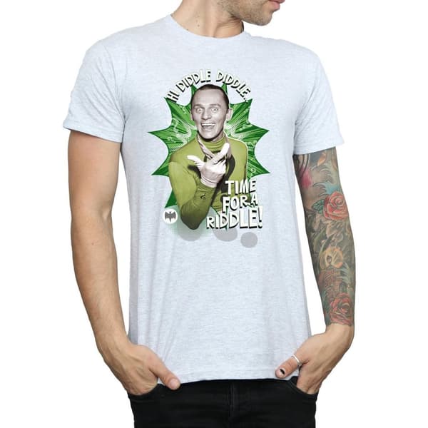 DC Comics Mens Batman TV Series The Riddler Time for a Riddle T-Shirt