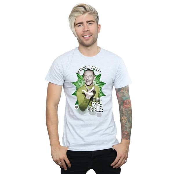 DC Comics Mens Batman TV Series The Riddler Time for a Riddle T-Shirt