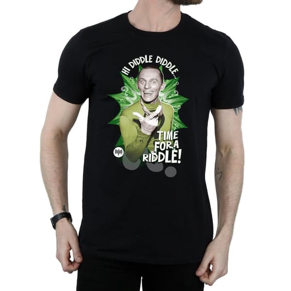 DC Comics Mens Batman TV Series The Riddler Time for a Riddle T-Shirt