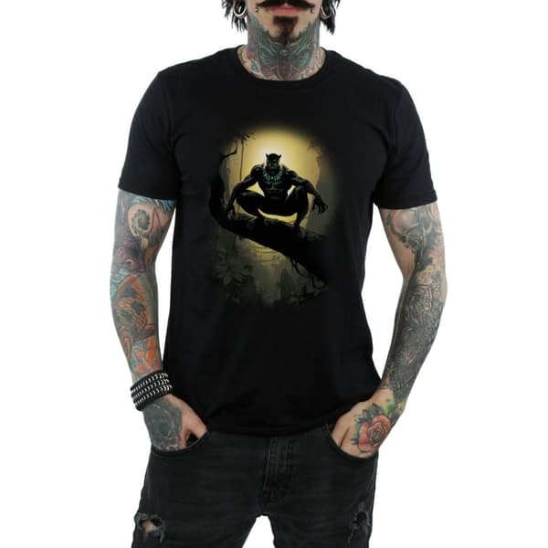 Marvel Mens Black Panther Crouching T-Shirt