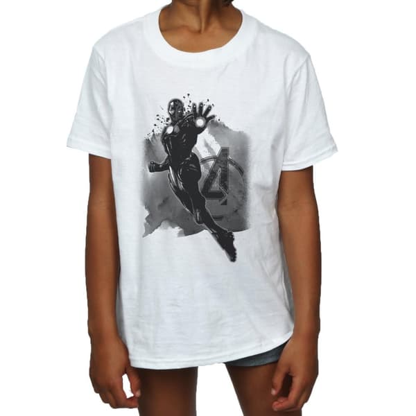 Marvel Girls Avengers Iron Man Monotone Cotton T-Shirt