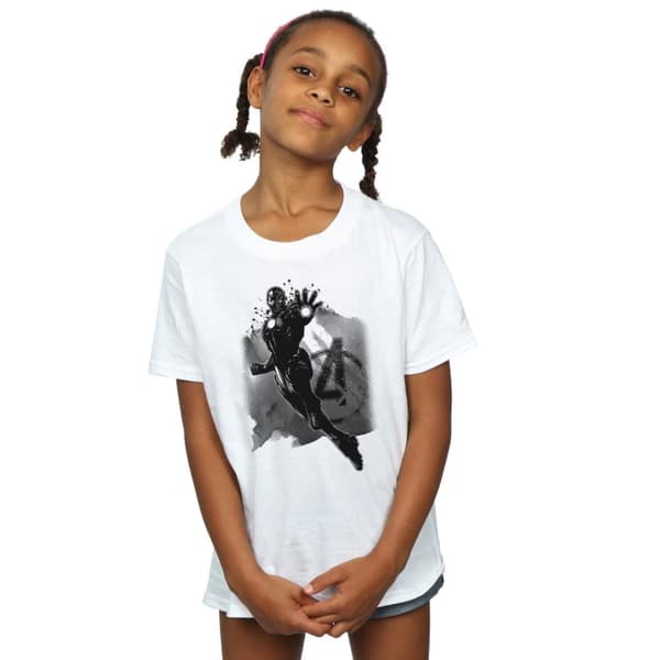 Marvel Girls Avengers Iron Man Monotone Cotton T-Shirt