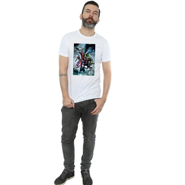Marvel Mens Avengers Assemble Team Montage T-Shirt