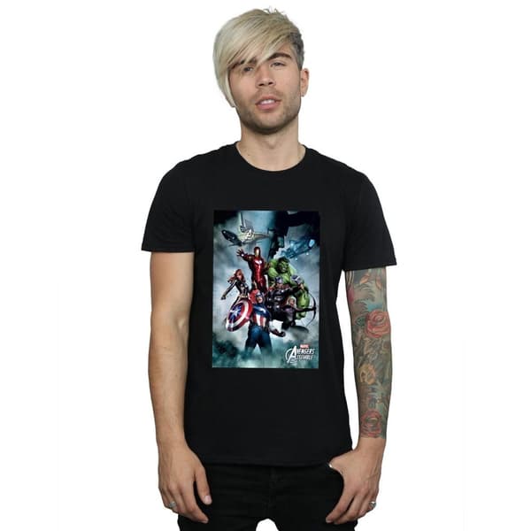 Marvel Mens Avengers Assemble Team Montage T-Shirt