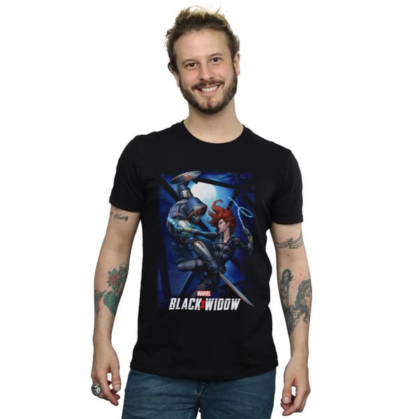 Marvel Black Widow Movie Bridge Battle T-shirt för herrar