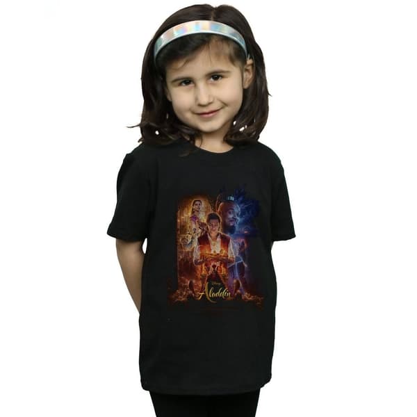 Disney T-shirt i bomull med filmaffisch från Aladdin för flickor