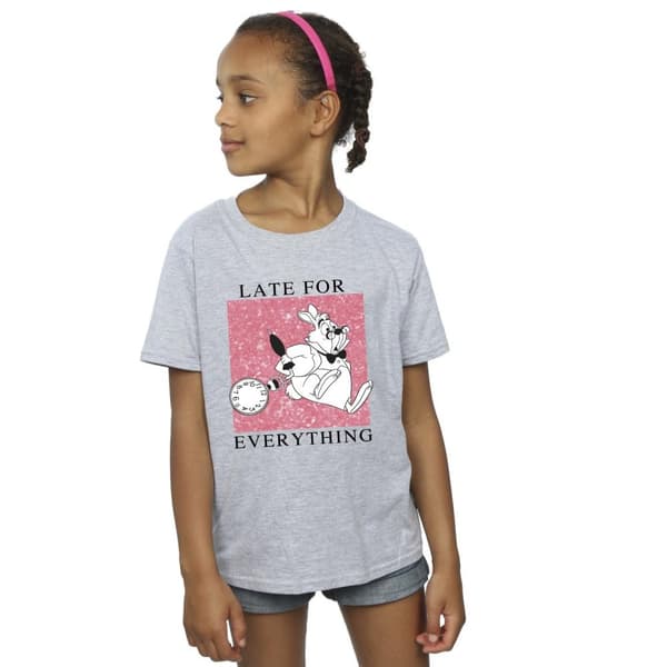 Disney T-shirt i bomull med vit kanin från Alice i underlandet