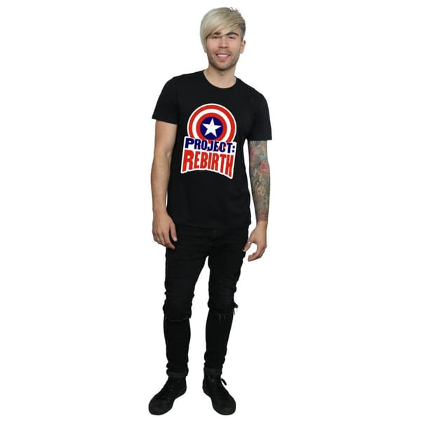 Marvel Mens Captain America Project Rebirth T-Shirt