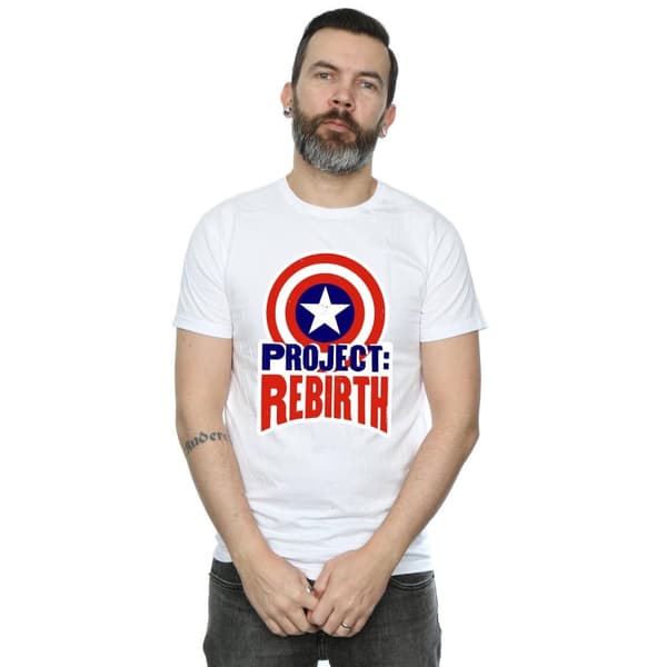 Marvel Mens Captain America Project Rebirth T-Shirt