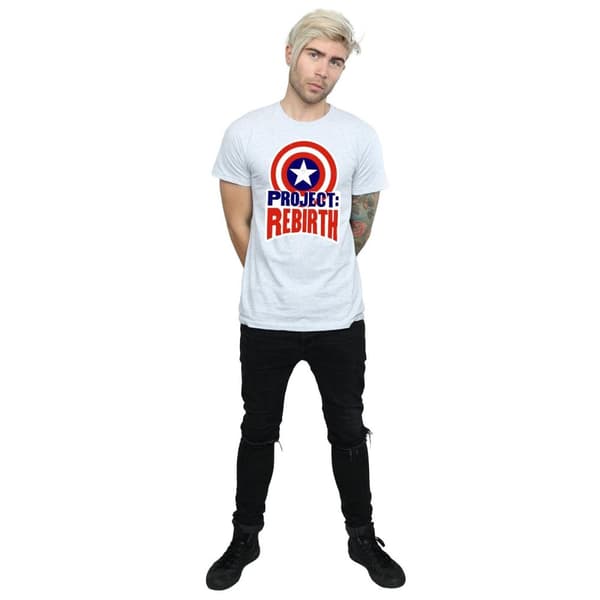 Marvel Mens Captain America Project Rebirth T-Shirt