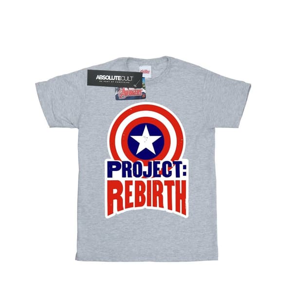 Marvel Mens Captain America Project Rebirth T-Shirt