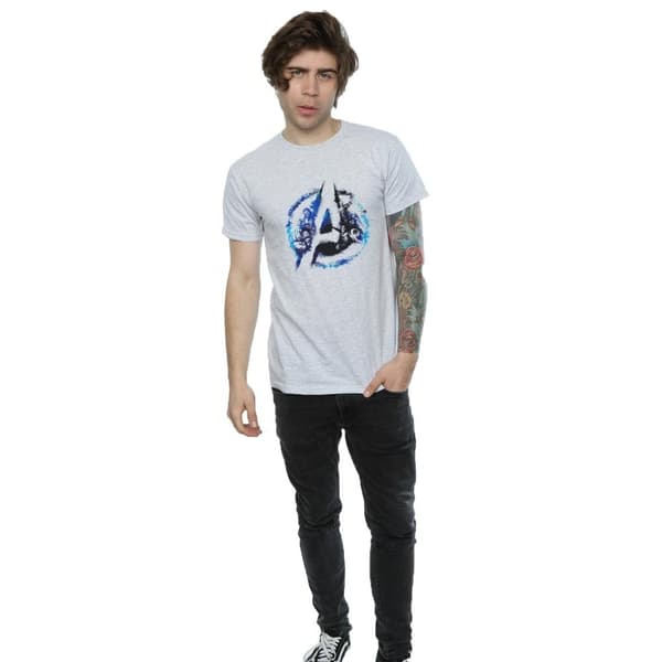 Marvel Mens Avengers Flared Logo T-Shirt