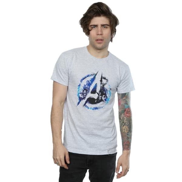 Marvel Mens Avengers Flared Logo T-Shirt