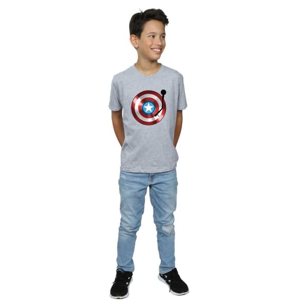 Marvel Pojkar - Captain America t-shirt med skivspelare
