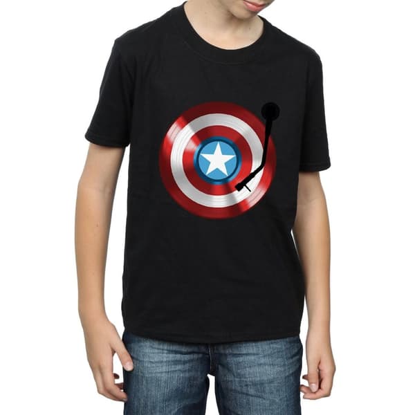Marvel Boys Captain America Turntable T-Shirt