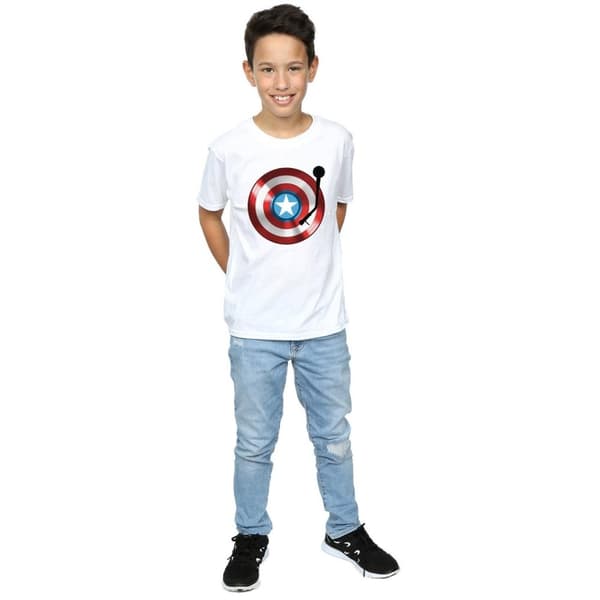 Marvel Boys Captain America Turntable T-Shirt