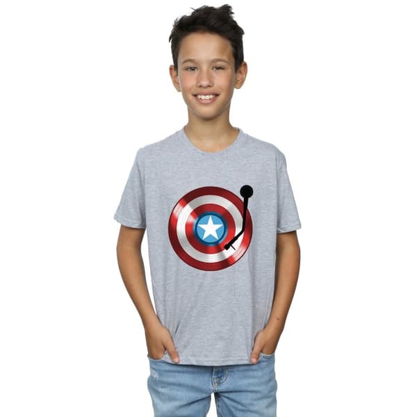 Marvel Boys Captain America Turntable T-Shirt