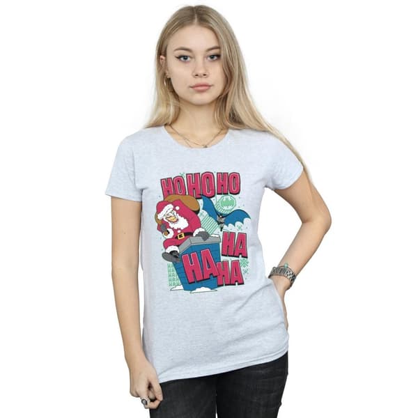 DC Comics Womens/Ladies Batman And Joker Ha Ha Ha Ho Ho Ho Cotton T-Shirt