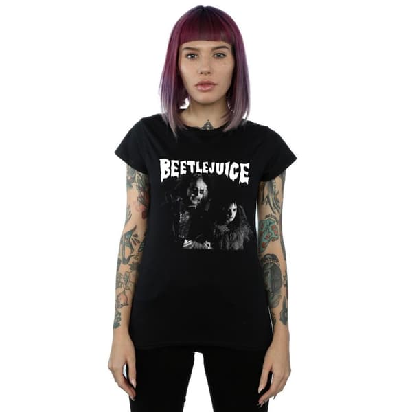 Beetlejuice Womens/Ladies Monochrome Pair Cotton T-Shirt