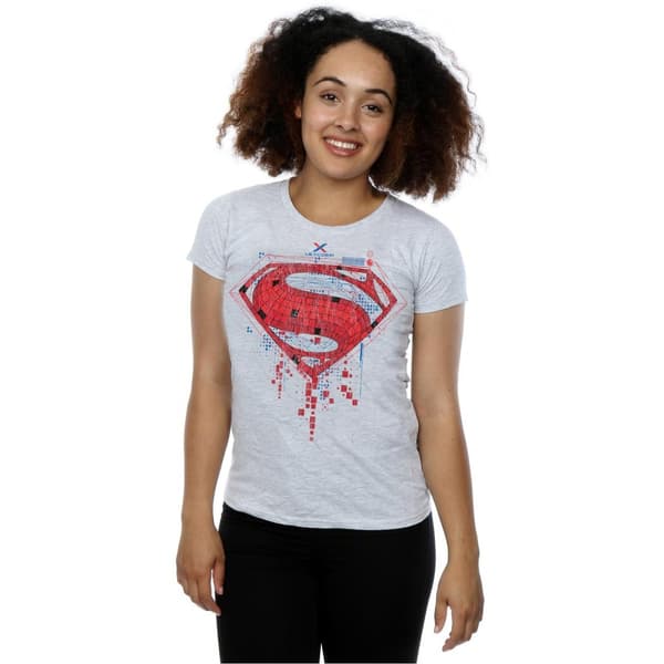 DC Comics Dam/Tjej - Batman v Superman - bomullst-shirt med geologo