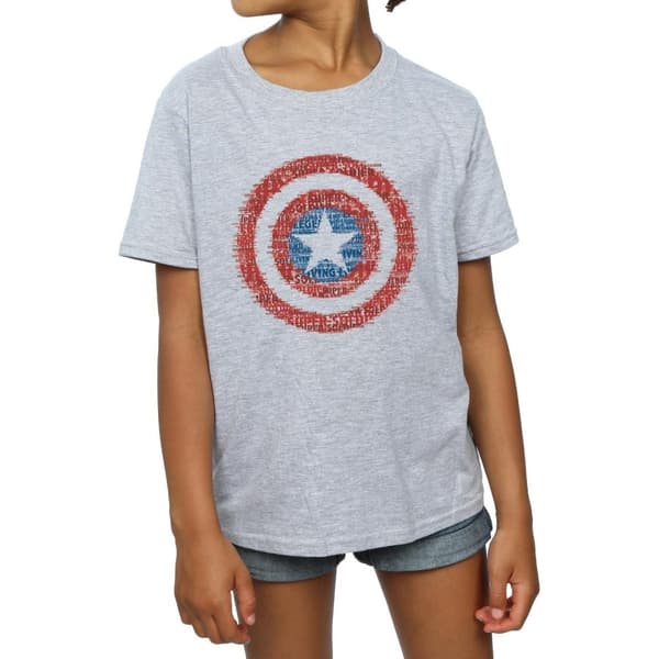 Marvel Girls Avengers Captain America 75th Super Soldier T-shirt i bomull