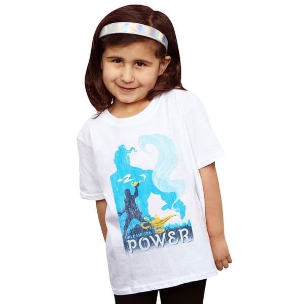 Disney T-shirt i bomull för flickor - Aladdin-filmen Släpp loss kraften