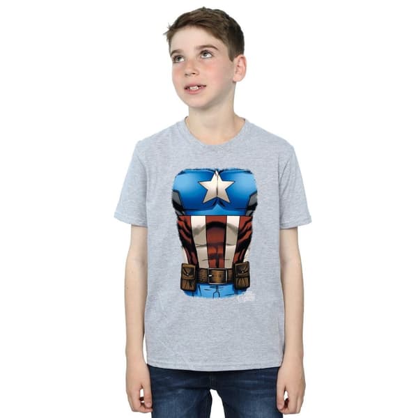 Marvel Boys Captain America Chest Burst T-Shirt