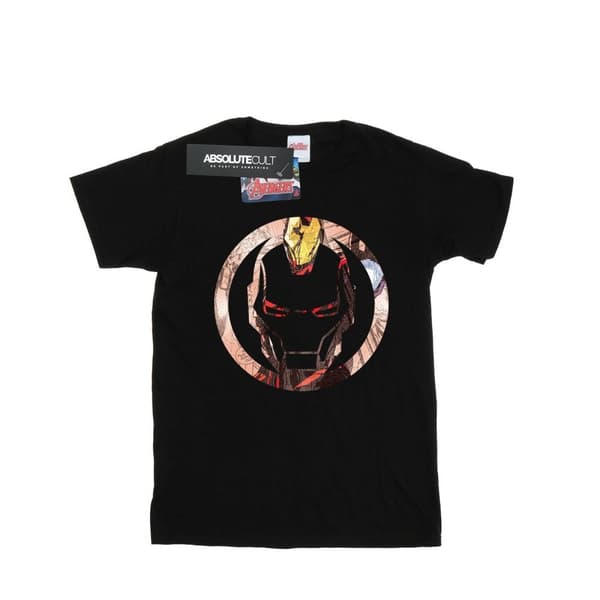 Marvel Womens/Ladies Iron Man Montage Symbol Cotton Boyfriend T-Shirt