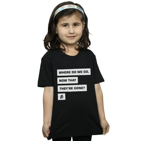 Marvel Avengers Endgame Where Do We Go T-shirt i bomull för flickor