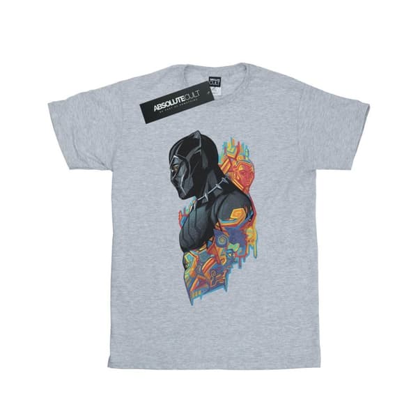 Marvel Womens/Ladies Black Panther Profile Cotton Boyfriend T-Shirt