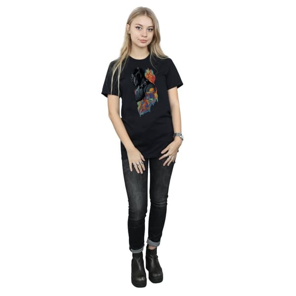 Marvel Womens/Ladies Black Panther Profile Cotton Boyfriend T-Shirt
