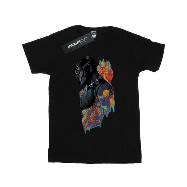 Marvel Womens/Ladies Black Panther Profile Cotton Boyfriend T-Shirt